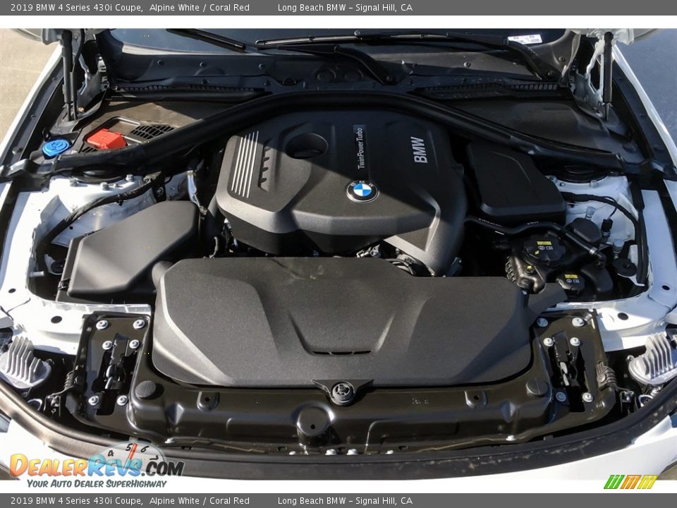 2019 BMW 4 Series 430i Coupe Alpine White / Coral Red Photo #8