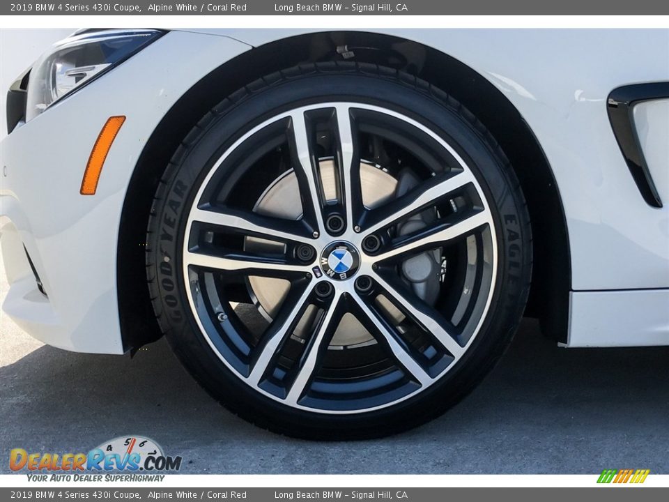 2019 BMW 4 Series 430i Coupe Alpine White / Coral Red Photo #9