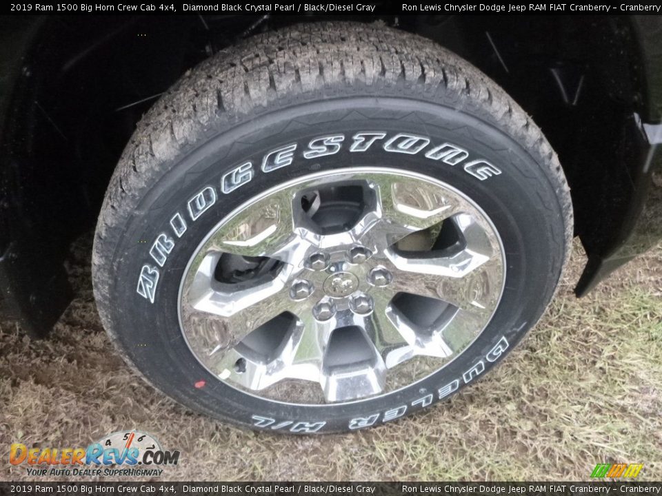 2019 Ram 1500 Big Horn Crew Cab 4x4 Diamond Black Crystal Pearl / Black/Diesel Gray Photo #8
