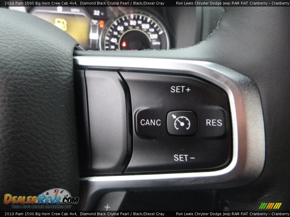 2019 Ram 1500 Big Horn Crew Cab 4x4 Diamond Black Crystal Pearl / Black/Diesel Gray Photo #18