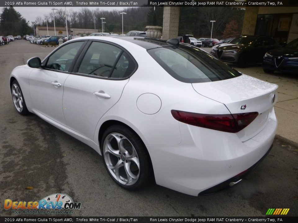 2019 Alfa Romeo Giulia Ti Sport AWD Trofeo White Tri-Coat / Black/Tan Photo #4