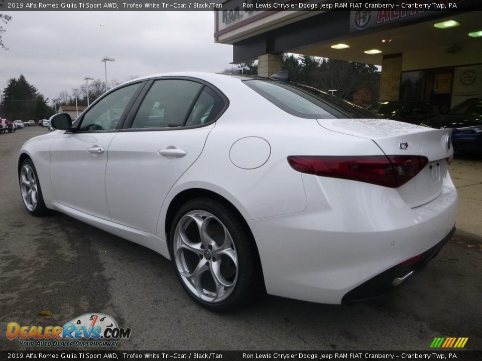 2019 Alfa Romeo Giulia Ti Sport AWD Trofeo White Tri-Coat / Black/Tan Photo #5