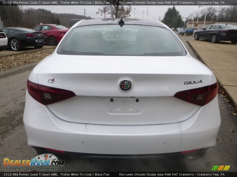 2019 Alfa Romeo Giulia Ti Sport AWD Trofeo White Tri-Coat / Black/Tan Photo #6