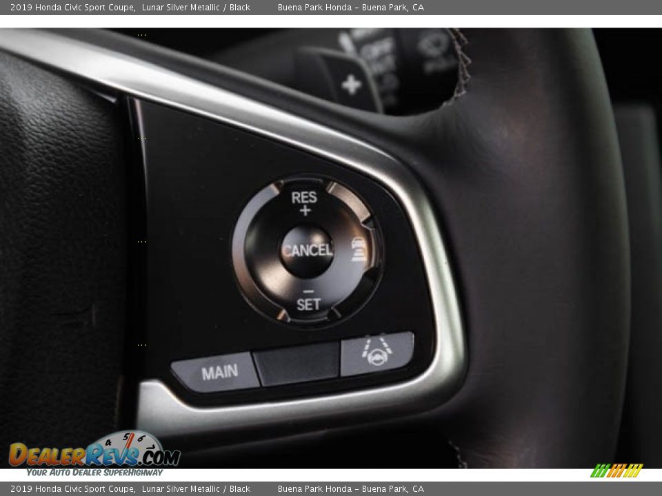 2019 Honda Civic Sport Coupe Lunar Silver Metallic / Black Photo #22