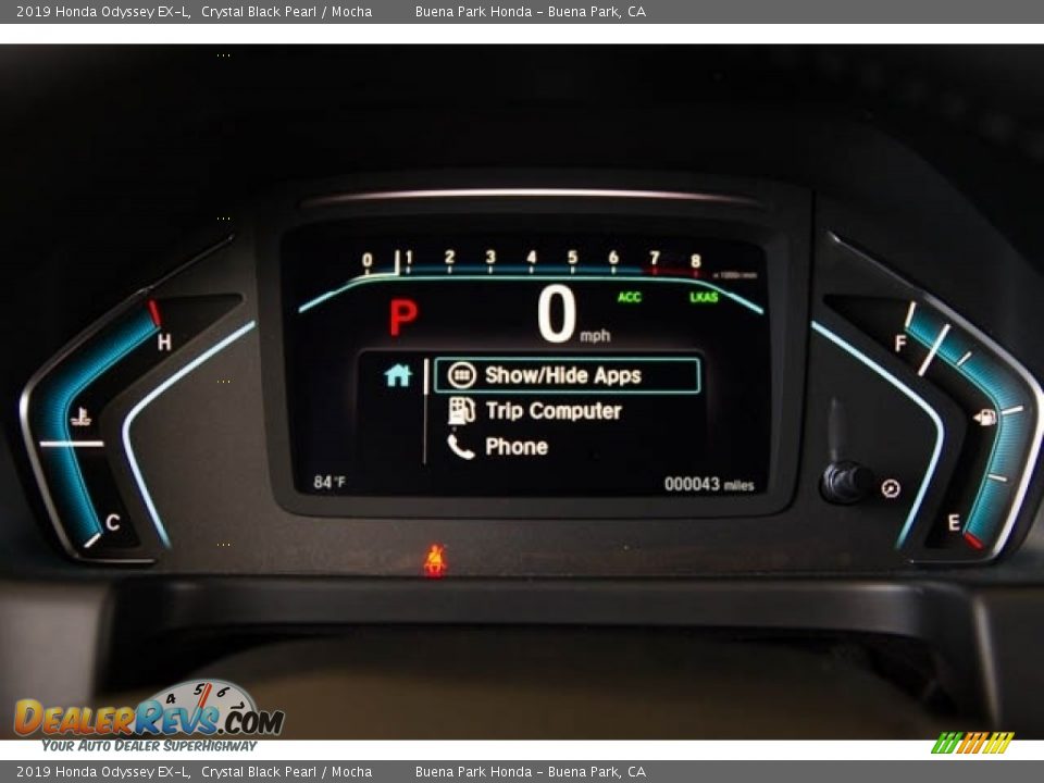 2019 Honda Odyssey EX-L Crystal Black Pearl / Mocha Photo #13