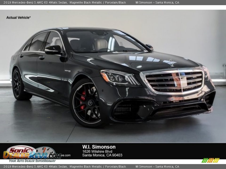 2019 Mercedes-Benz S AMG 63 4Matic Sedan Magnetite Black Metallic / Porcelain/Black Photo #1