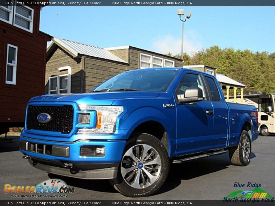 2019 Ford F150 STX SuperCab 4x4 Velocity Blue / Black Photo #1