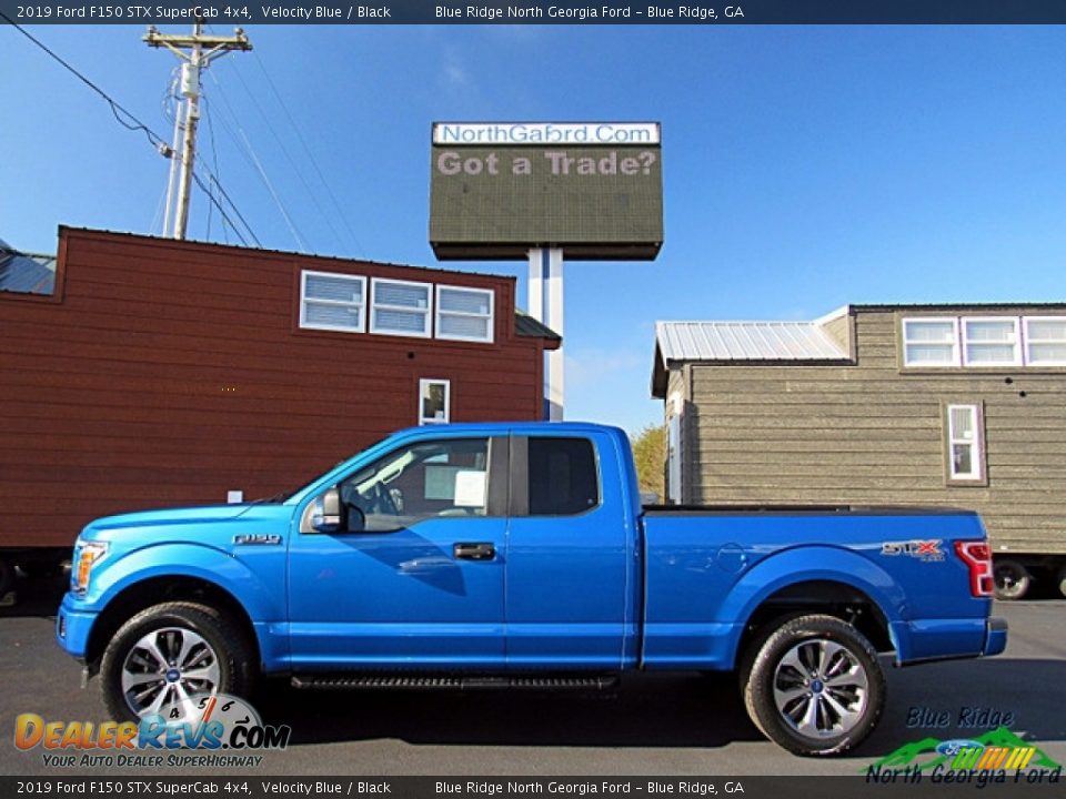 2019 Ford F150 STX SuperCab 4x4 Velocity Blue / Black Photo #2