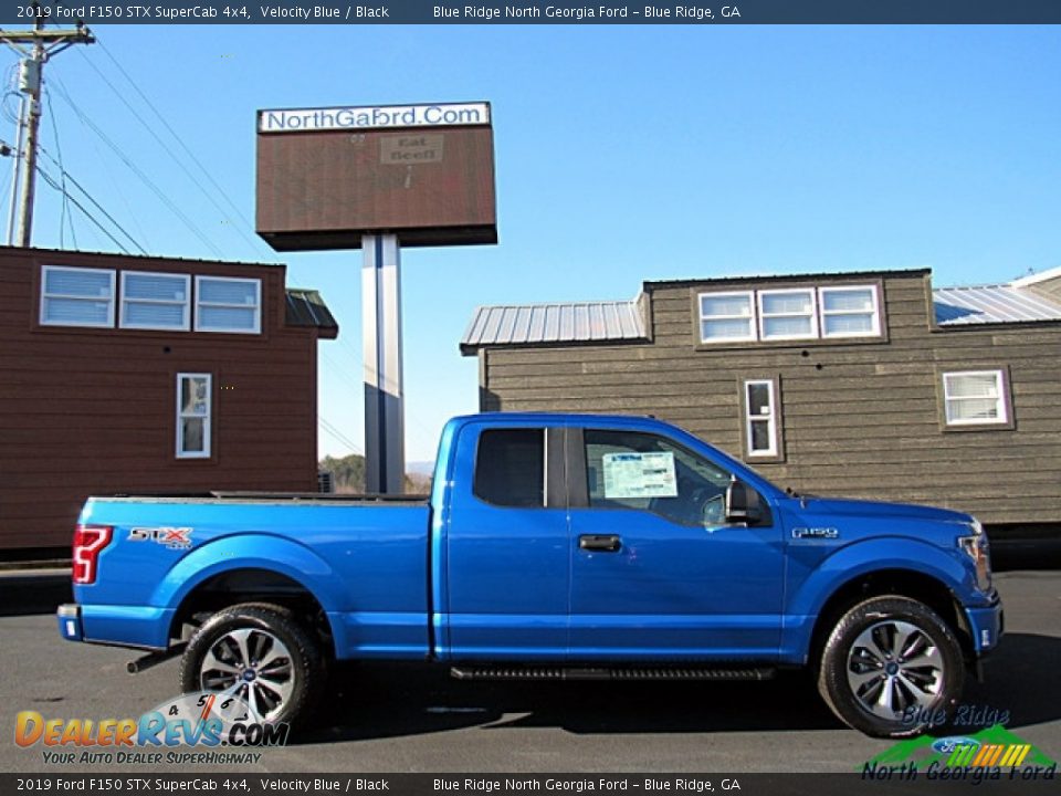 2019 Ford F150 STX SuperCab 4x4 Velocity Blue / Black Photo #7