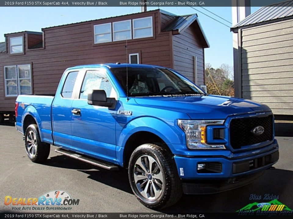 2019 Ford F150 STX SuperCab 4x4 Velocity Blue / Black Photo #8