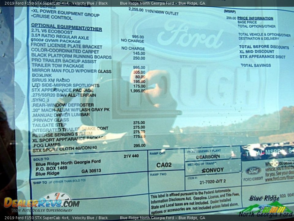 2019 Ford F150 STX SuperCab 4x4 Velocity Blue / Black Photo #29