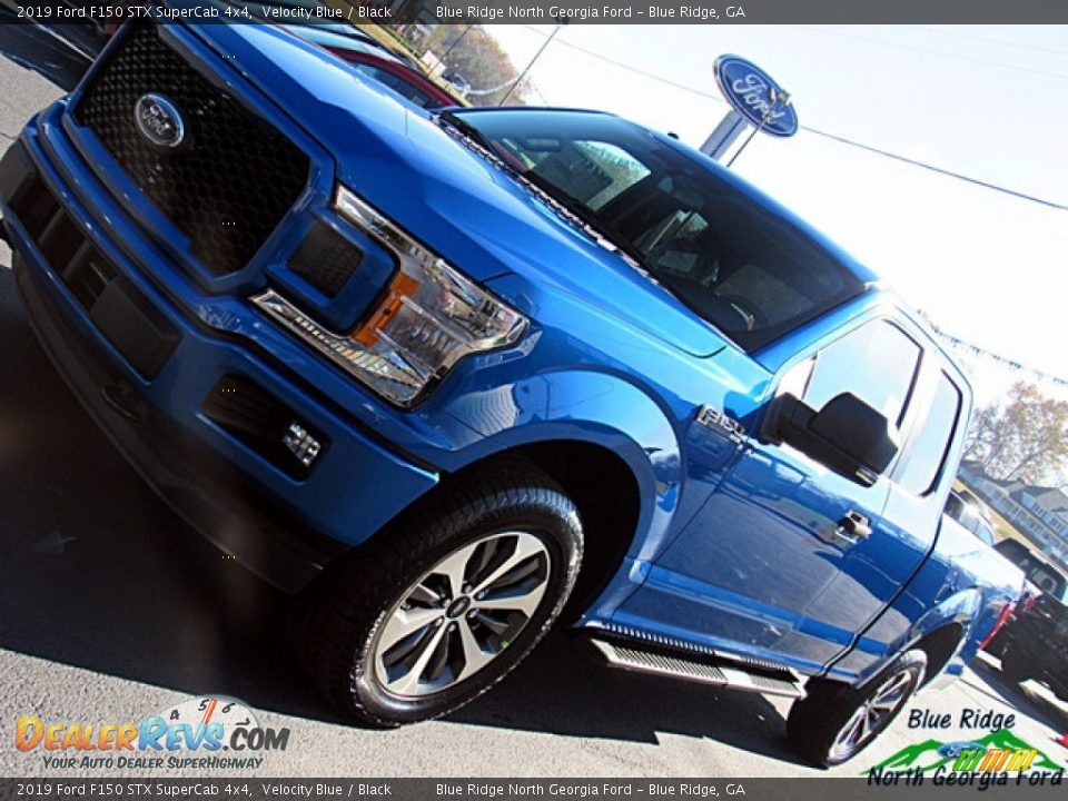 2019 Ford F150 STX SuperCab 4x4 Velocity Blue / Black Photo #30