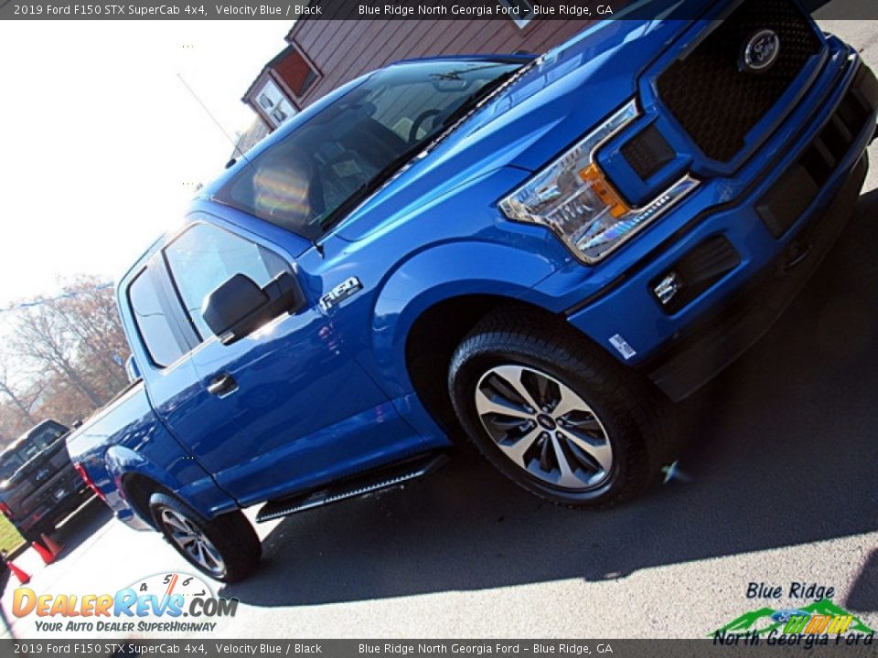 2019 Ford F150 STX SuperCab 4x4 Velocity Blue / Black Photo #31