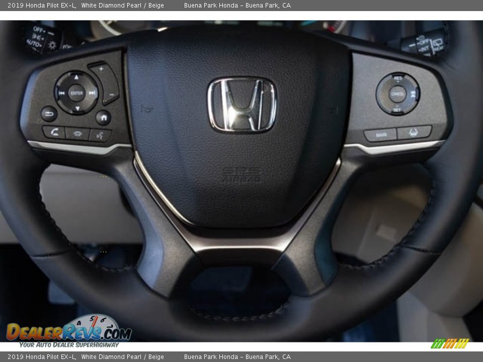 2019 Honda Pilot EX-L White Diamond Pearl / Beige Photo #20