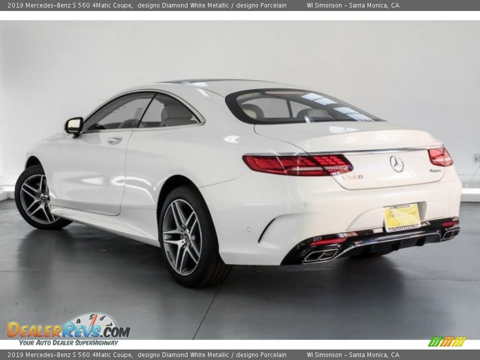 2019 Mercedes-Benz S 560 4Matic Coupe designo Diamond White Metallic / designo Porcelain Photo #10