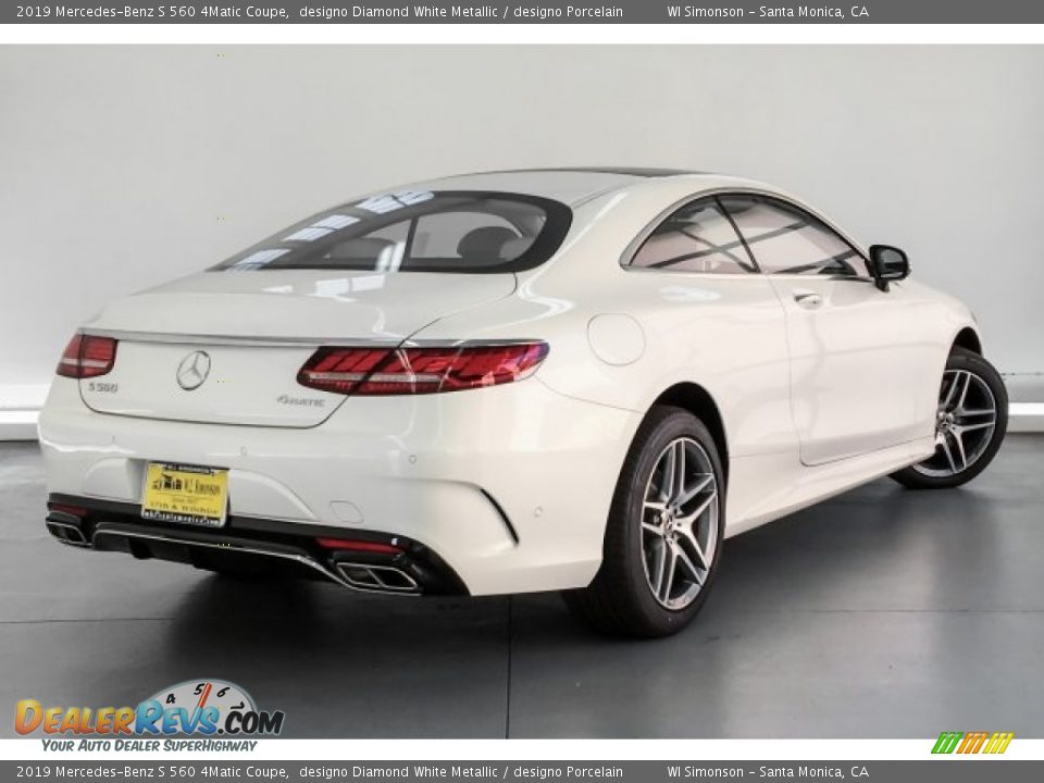 2019 Mercedes-Benz S 560 4Matic Coupe designo Diamond White Metallic / designo Porcelain Photo #16