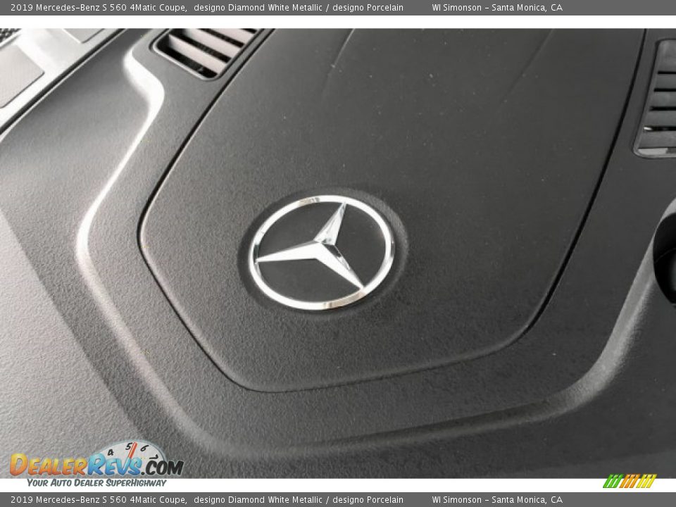 2019 Mercedes-Benz S 560 4Matic Coupe designo Diamond White Metallic / designo Porcelain Photo #32