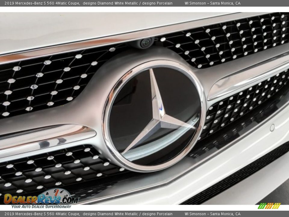 2019 Mercedes-Benz S 560 4Matic Coupe designo Diamond White Metallic / designo Porcelain Photo #34