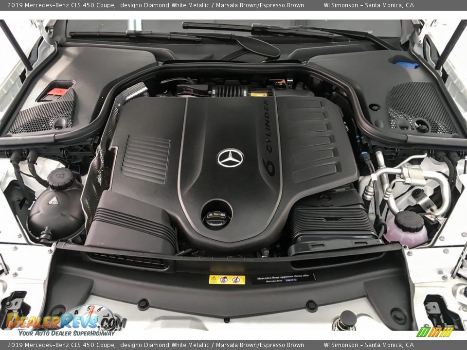 2019 Mercedes-Benz CLS 450 Coupe designo Diamond White Metallic / Marsala Brown/Espresso Brown Photo #8