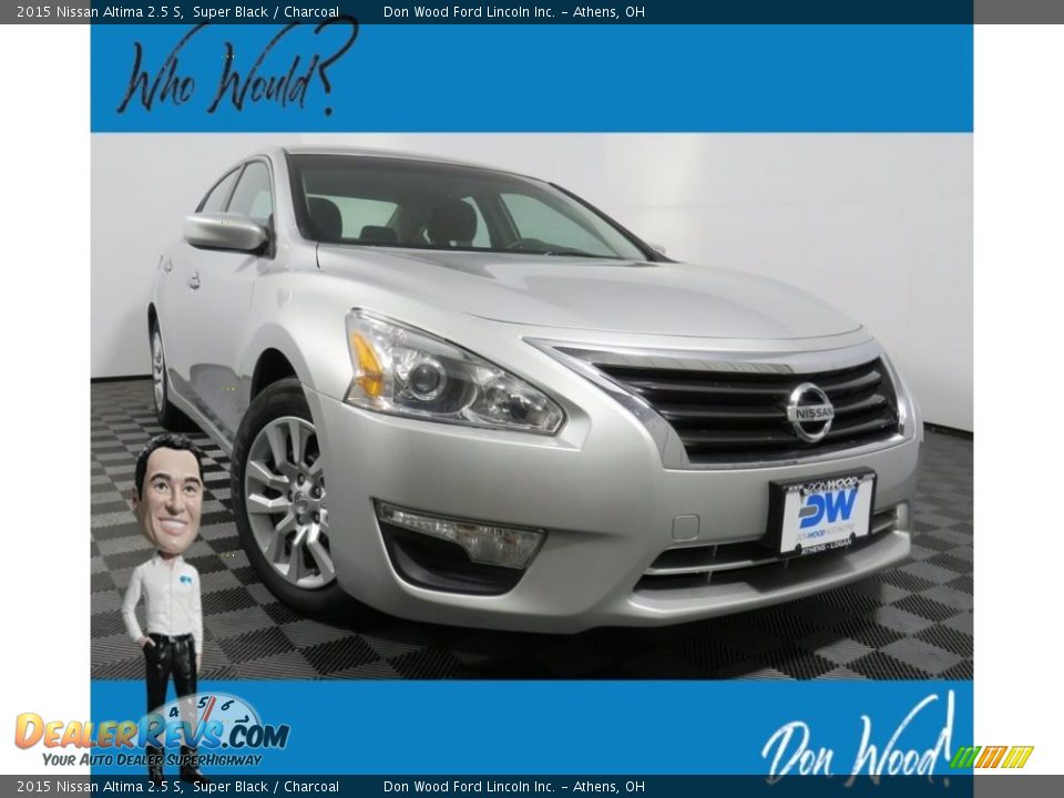 2015 Nissan Altima 2.5 S Super Black / Charcoal Photo #1