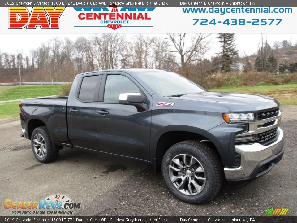 2019 Chevrolet Silverado 1500 LT Z71 Double Cab 4WD Shadow Gray Metallic / Jet Black Photo #1