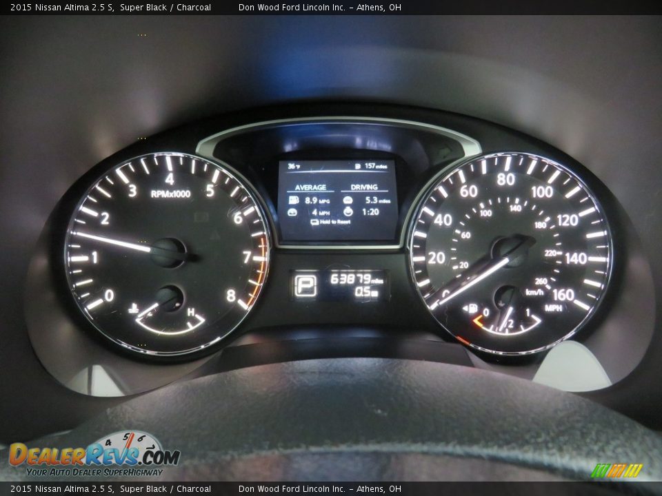 2015 Nissan Altima 2.5 S Super Black / Charcoal Photo #32