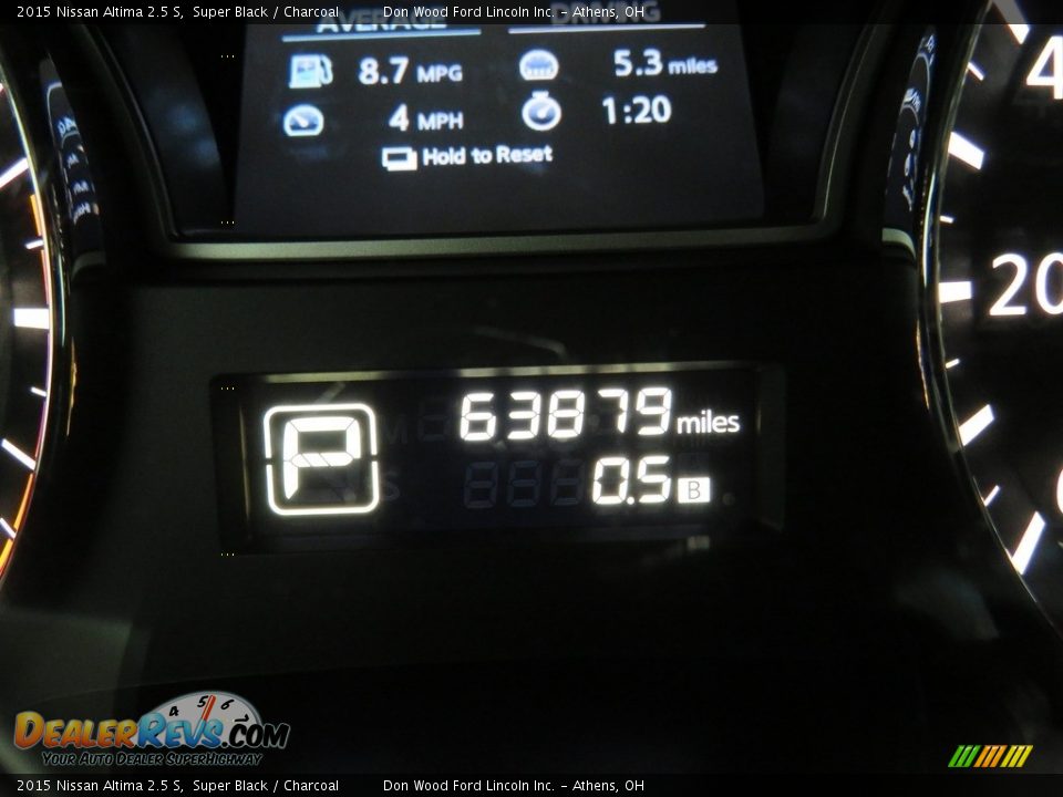 2015 Nissan Altima 2.5 S Super Black / Charcoal Photo #33