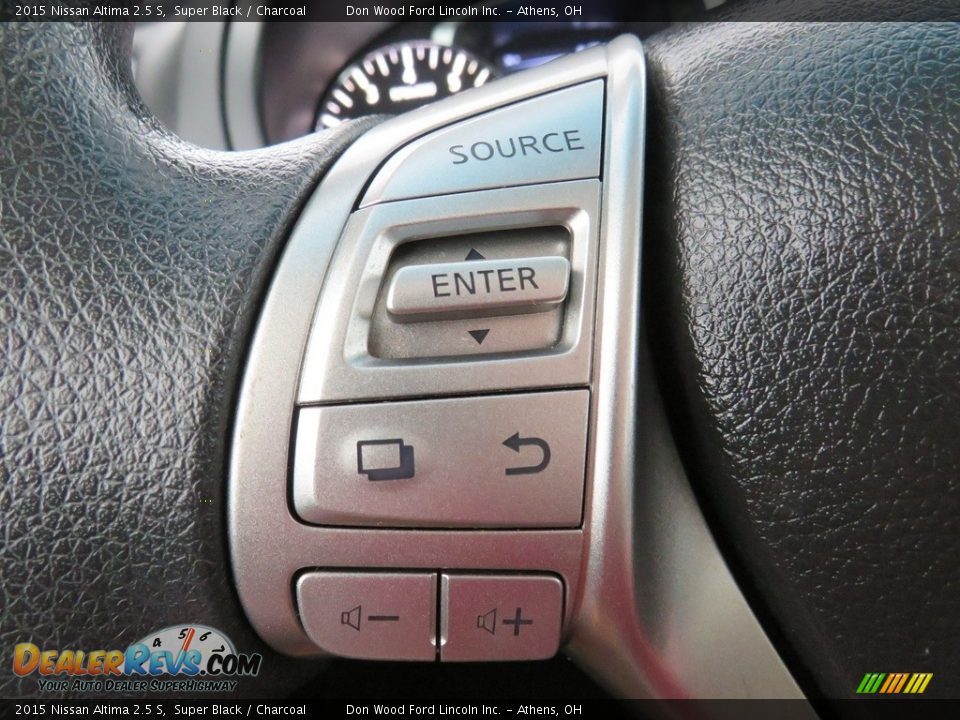 2015 Nissan Altima 2.5 S Super Black / Charcoal Photo #35