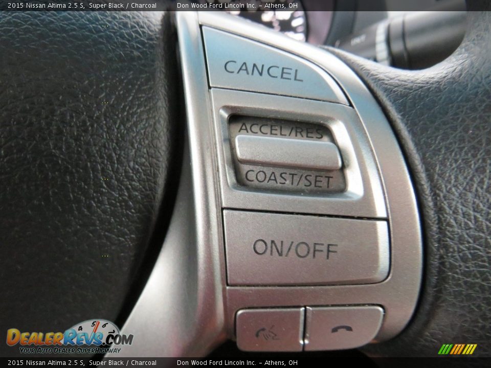 2015 Nissan Altima 2.5 S Super Black / Charcoal Photo #36