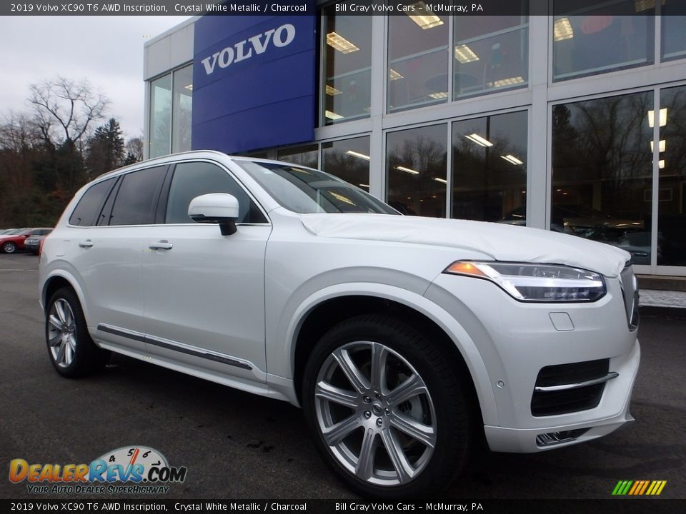 2019 Volvo XC90 T6 AWD Inscription Crystal White Metallic / Charcoal Photo #1