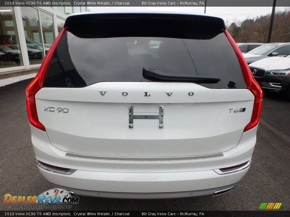 2019 Volvo XC90 T6 AWD Inscription Crystal White Metallic / Charcoal Photo #3