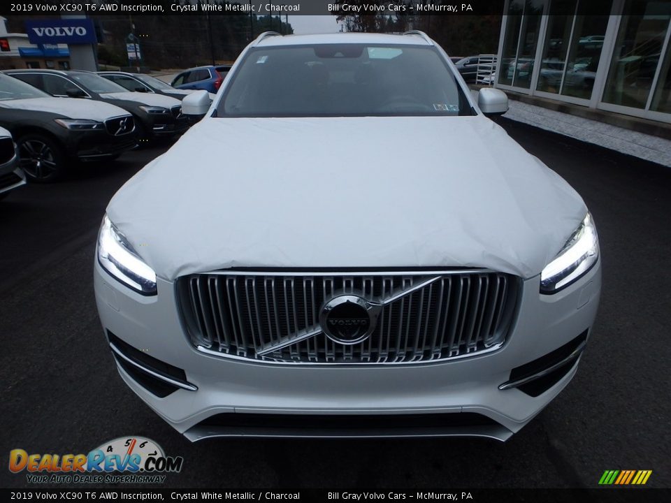 2019 Volvo XC90 T6 AWD Inscription Crystal White Metallic / Charcoal Photo #6