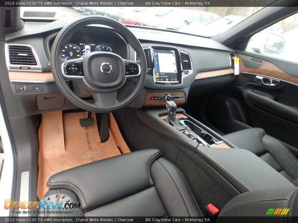 2019 Volvo XC90 T6 AWD Inscription Crystal White Metallic / Charcoal Photo #9