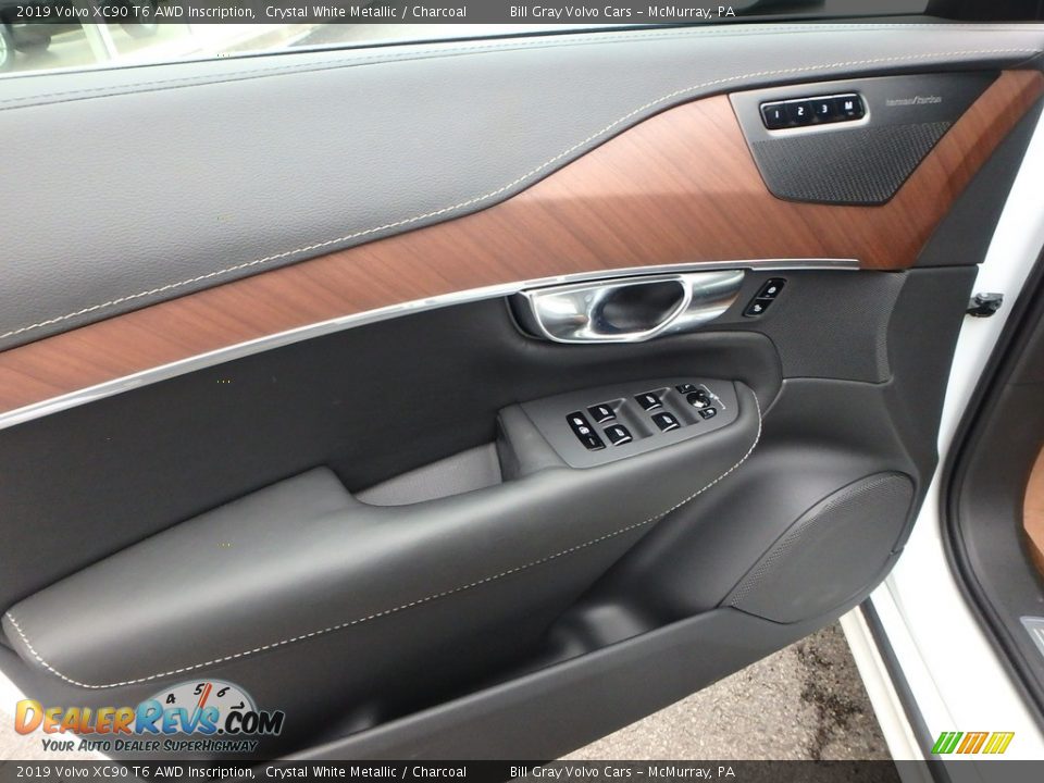 2019 Volvo XC90 T6 AWD Inscription Crystal White Metallic / Charcoal Photo #10