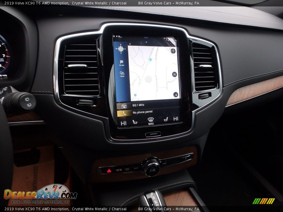 2019 Volvo XC90 T6 AWD Inscription Crystal White Metallic / Charcoal Photo #14