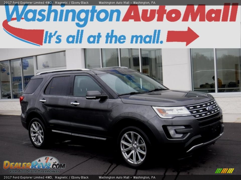 2017 Ford Explorer Limited 4WD Magnetic / Ebony Black Photo #1