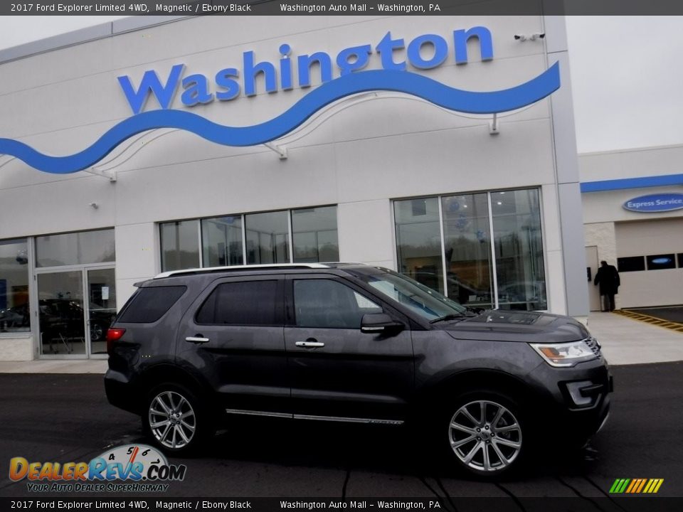 2017 Ford Explorer Limited 4WD Magnetic / Ebony Black Photo #2