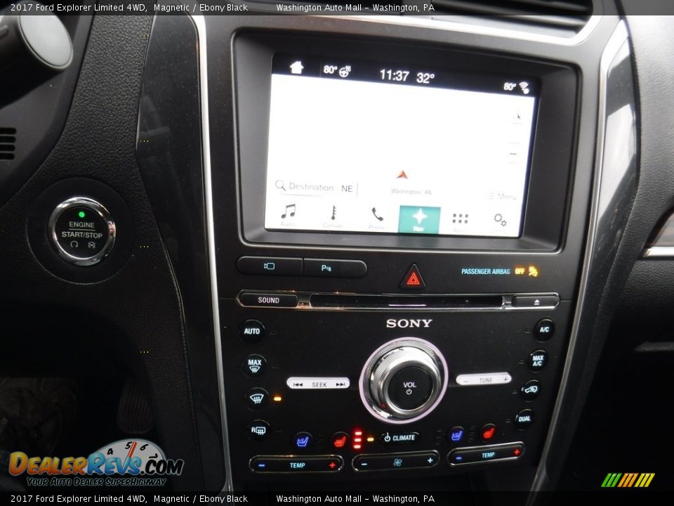 2017 Ford Explorer Limited 4WD Magnetic / Ebony Black Photo #20