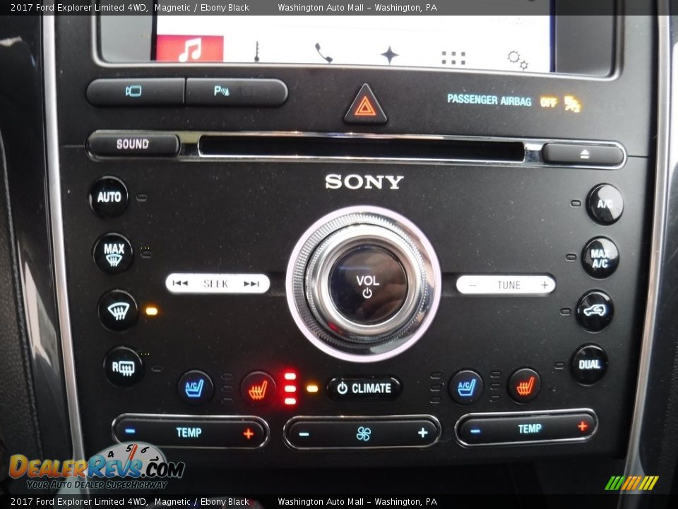 2017 Ford Explorer Limited 4WD Magnetic / Ebony Black Photo #24