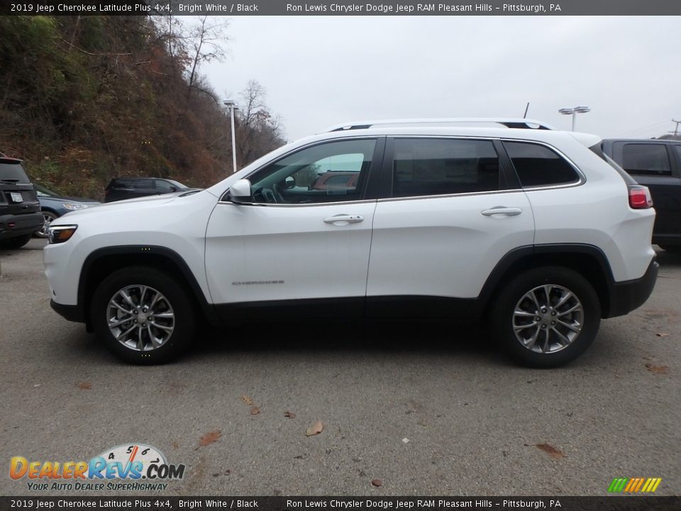 2019 Jeep Cherokee Latitude Plus 4x4 Bright White / Black Photo #2