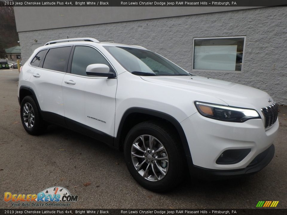 2019 Jeep Cherokee Latitude Plus 4x4 Bright White / Black Photo #7
