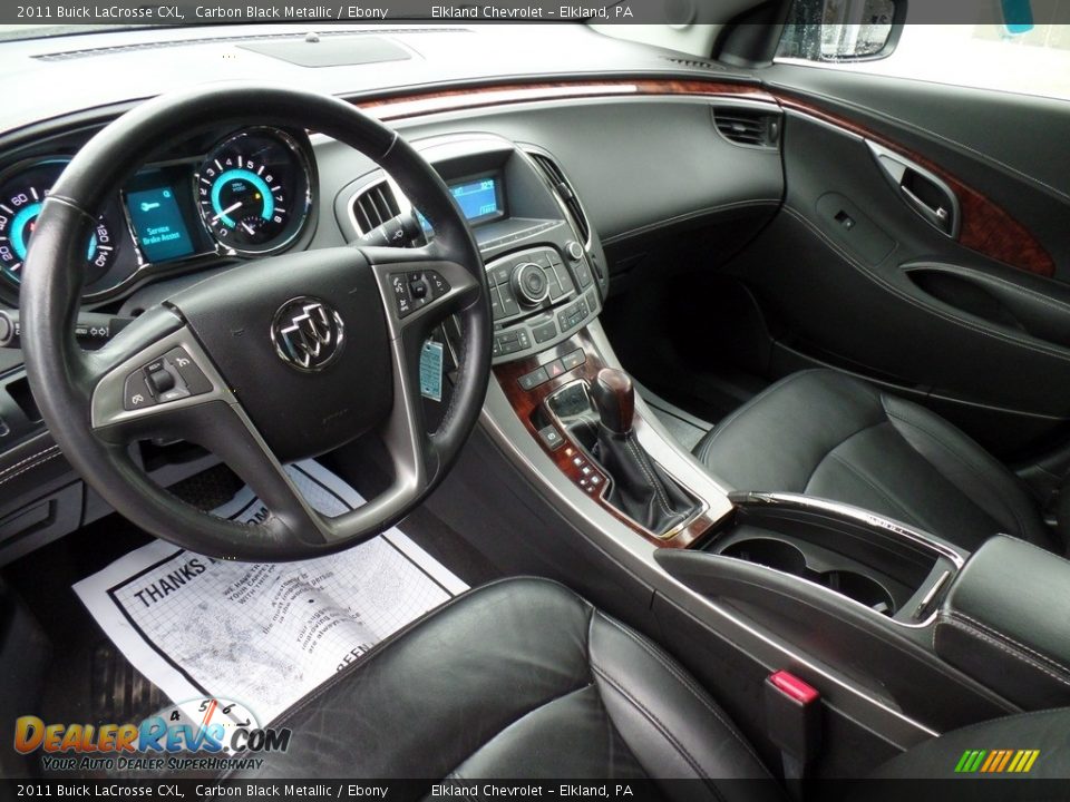 2011 Buick LaCrosse CXL Carbon Black Metallic / Ebony Photo #14