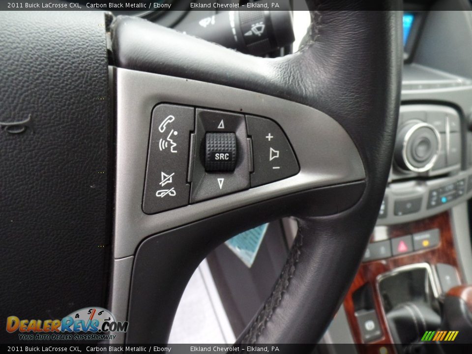 2011 Buick LaCrosse CXL Carbon Black Metallic / Ebony Photo #15