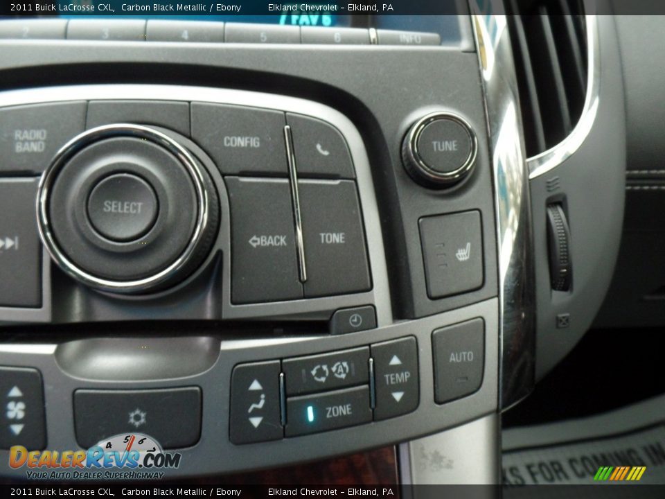 2011 Buick LaCrosse CXL Carbon Black Metallic / Ebony Photo #19