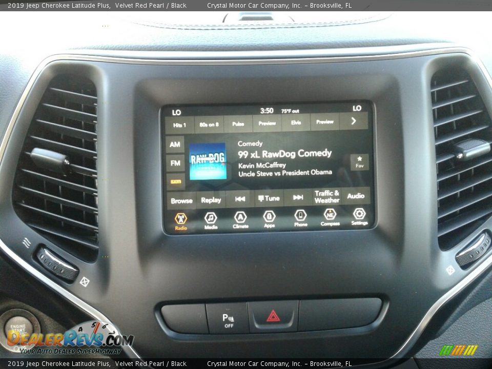 2019 Jeep Cherokee Latitude Plus Velvet Red Pearl / Black Photo #14