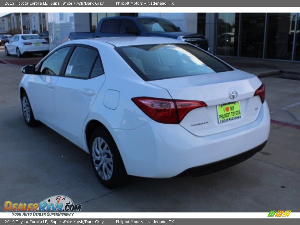 2019 Toyota Corolla LE Super White / Ash/Dark Gray Photo #7