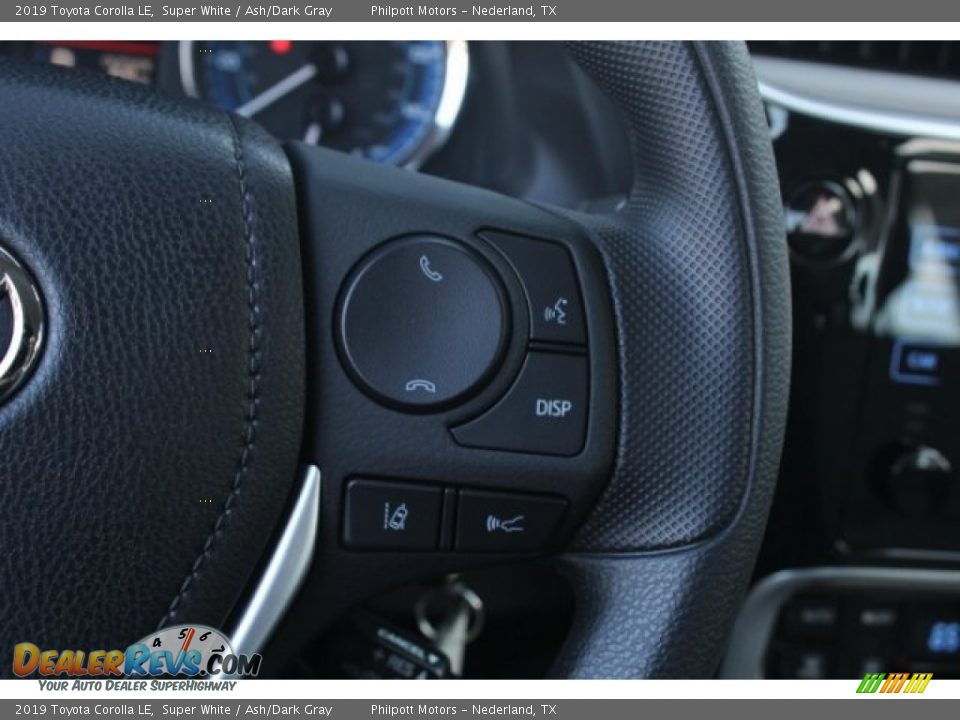 2019 Toyota Corolla LE Super White / Ash/Dark Gray Photo #16