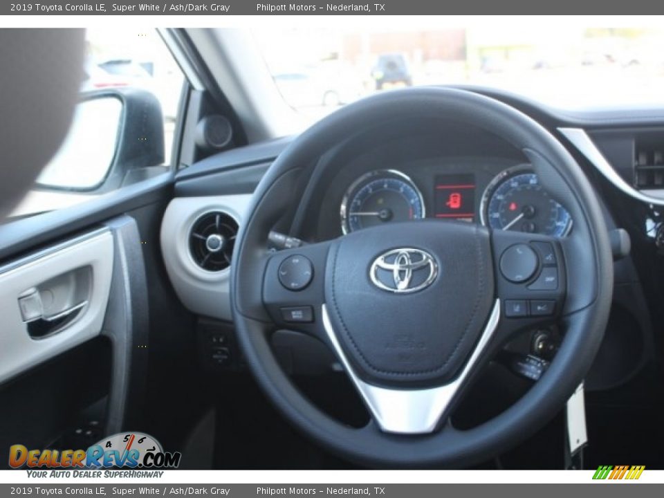 2019 Toyota Corolla LE Super White / Ash/Dark Gray Photo #20