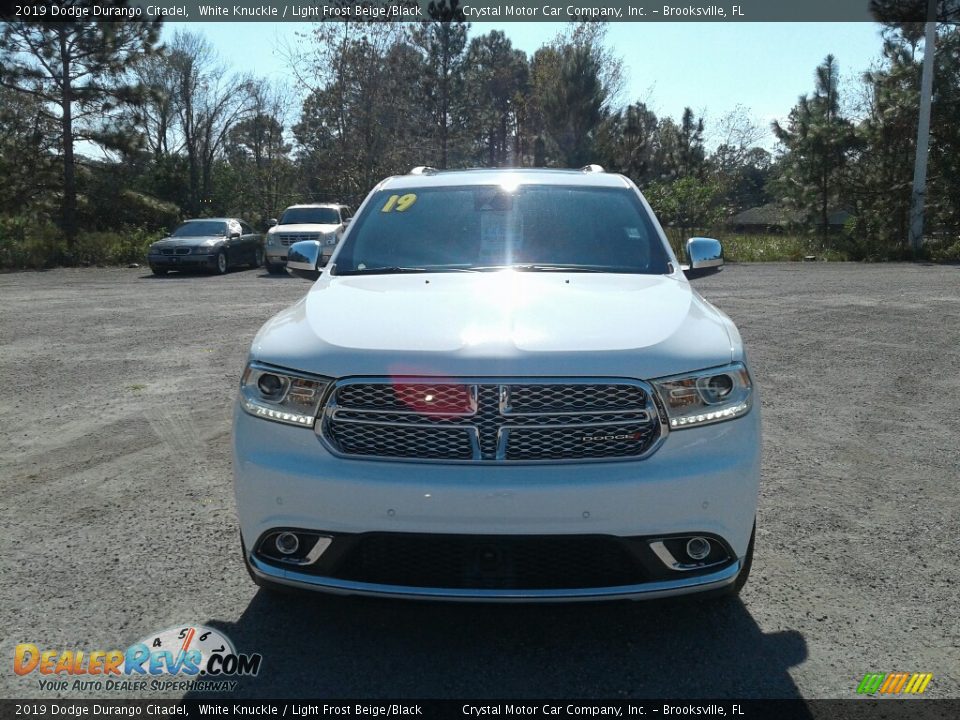 2019 Dodge Durango Citadel White Knuckle / Light Frost Beige/Black Photo #8