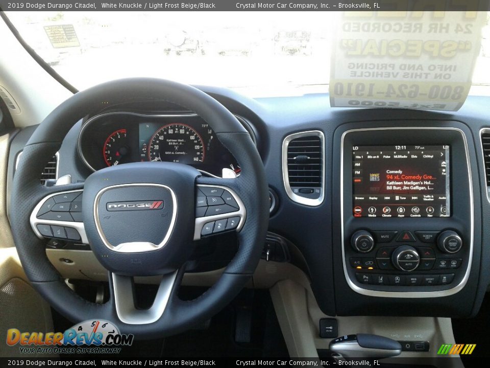 2019 Dodge Durango Citadel White Knuckle / Light Frost Beige/Black Photo #13